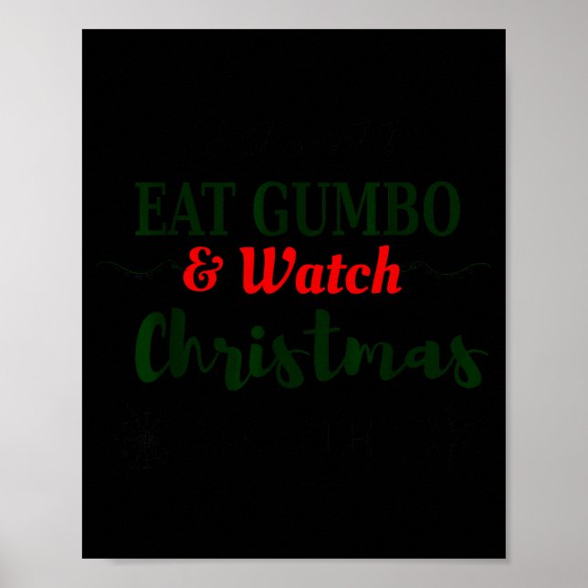 Affiche Christmas Movies And Gumbo Funny Cajun Louisiana H (Devant)