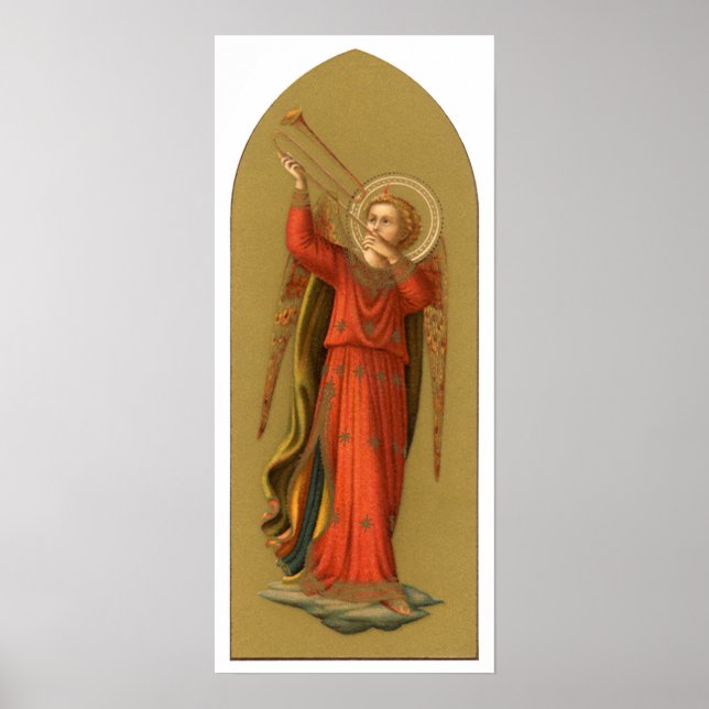 Affiche Christmas Musician Angels, Vintage Renaissance (Devant)