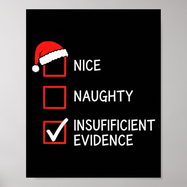 Affiche Christmas Nice Naughty Insufficient Evidence Santa (Devant)