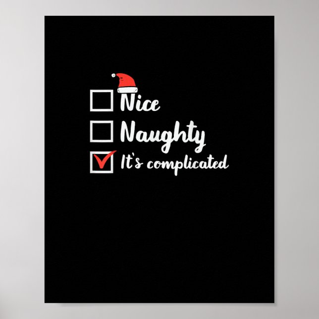 Affiche Christmas Nice Naughty Its Complicated  (Devant)