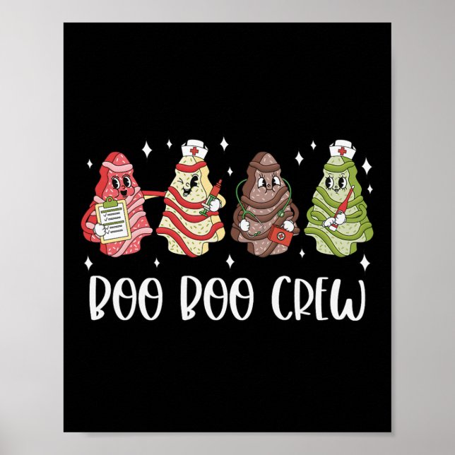 Affiche Christmas Nurse Boo Boo Crew Tree Cake Xmas Nursin (Devant)