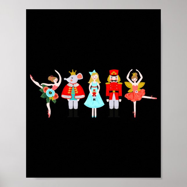 Affiche Christmas Nutcracker Character Illustrations  (Devant)