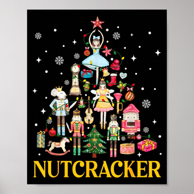 Affiche Christmas Nutcracker Squad Ballet Dance Women Kid  (Devant)