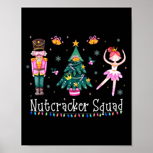 Affiche Christmas Nutcracker Squad Ballet Dance Women Kids (Devant)