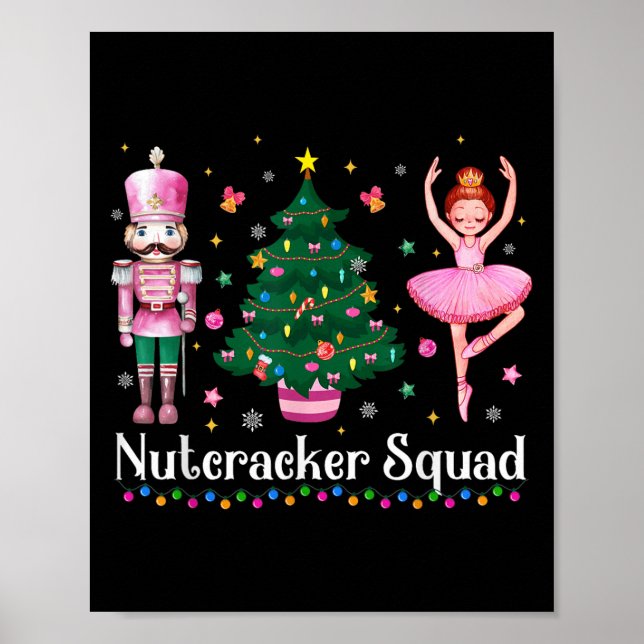 Affiche Christmas Nutcracker Squad Ballet Dance Women Kids (Devant)