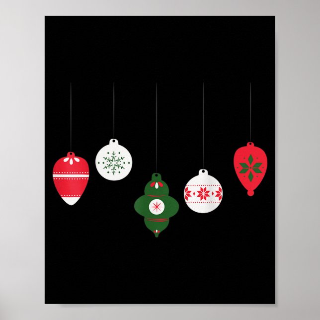 Affiche Christmas Ornaments Winter Holiday Seasonal  (Devant)