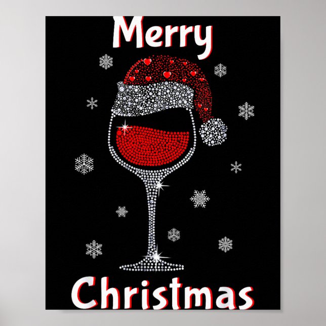 Affiche Christmas Outfit Women Wine Gl Funny Christmas  (Devant)