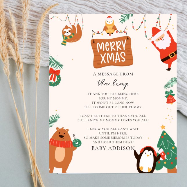 Affiche Christmas Père Noël, Un Message Du Bump Sign (Créateur téléchargé)