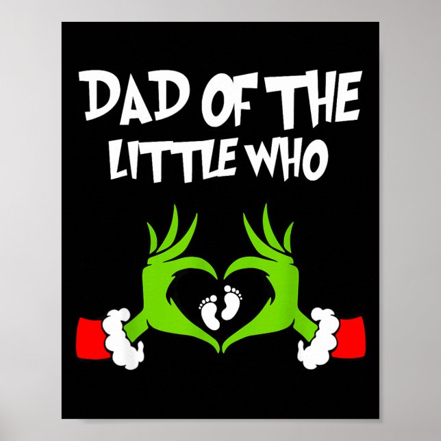 Affiche Christmas Pregnancy Announcement Funny Dad Of The  (Devant)