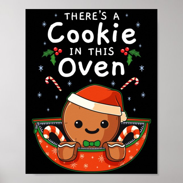 Affiche Christmas Pregnancy Gingerbread Man Baby Cookie In (Devant)