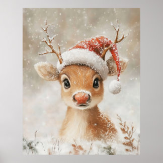 Affiche Christmas Reindeer Wall Art