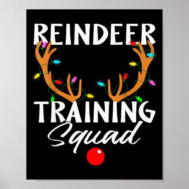 Affiche Christmas Running Reindeer Runner Training Squad T (Devant)