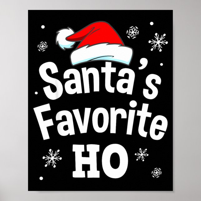 Affiche Christmas Santa's Favorite Ho Shirt, Adult Naughty (Devant)