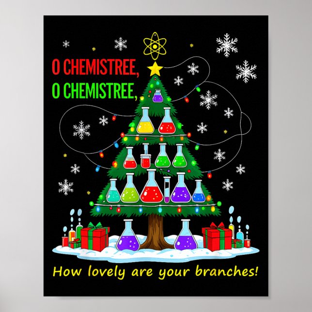 Affiche Christmas Science Teacher 67 Meme Santa Oh Chemist (Devant)