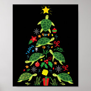 Affiche Christmas Sea Turtle Gift Co
