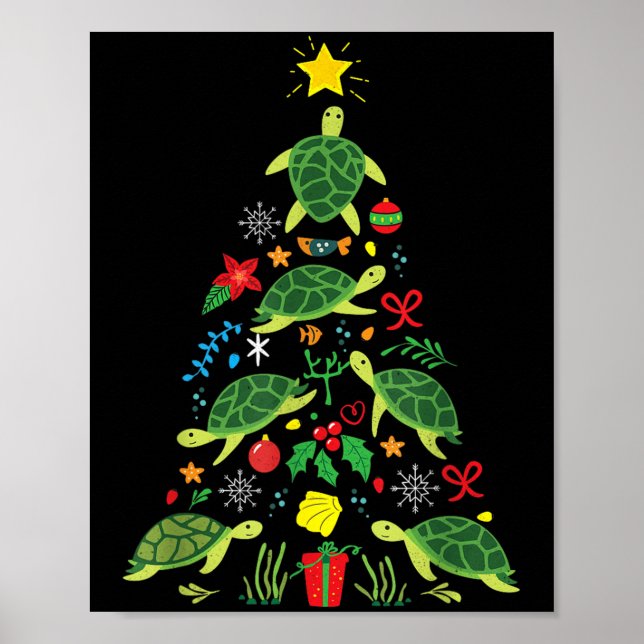 Affiche Christmas Sea Turtle Gift Co (Devant)