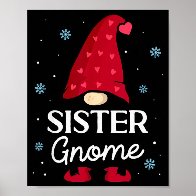 Affiche Christmas Sister Gnome Dwarf Garden Gnome Family  (Devant)