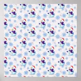 Affiche Christmas Snowman Surface Motif Télécharger