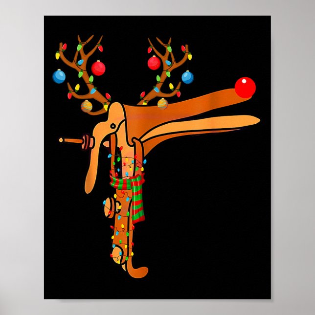 Affiche Christmas Speculum Reindeer Funny Xmas Nurse Midwi (Devant)