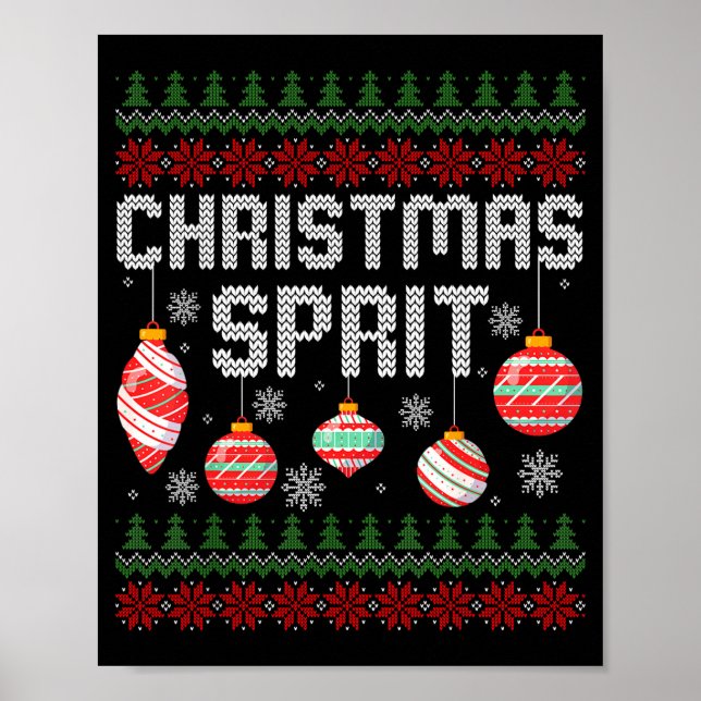 Affiche Christmas Srit Matching Funny Couples Ugly Sweater (Devant)