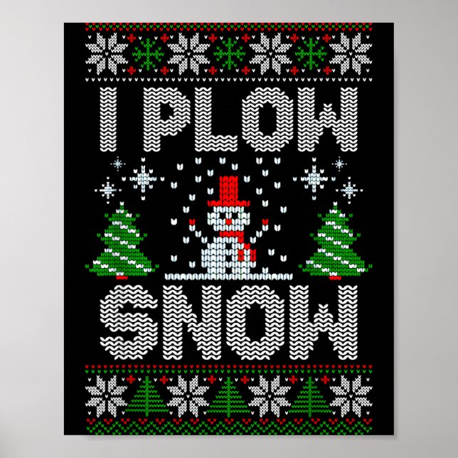 Affiche Christmas Sweater I Plow Snow Matching Couples Paj (Devant)
