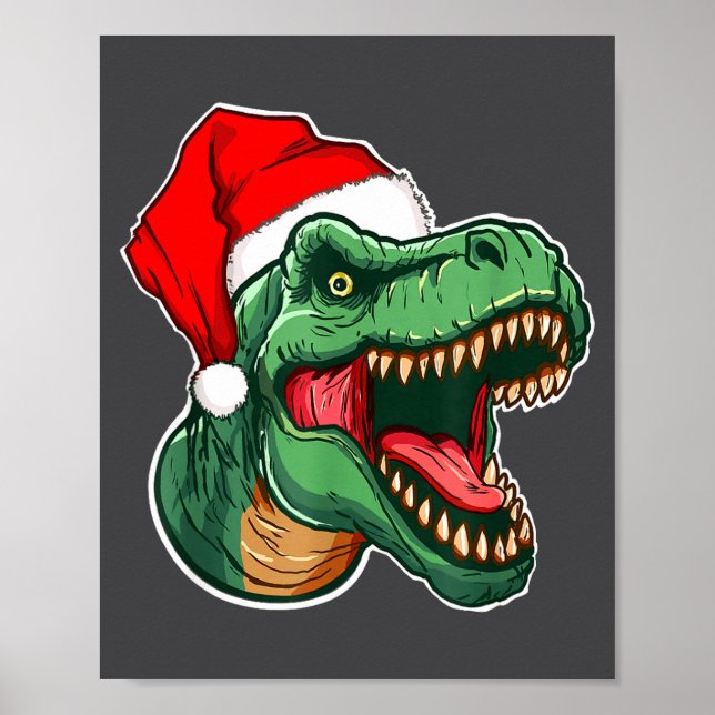 Affiche Christmas T-rex  (Devant)