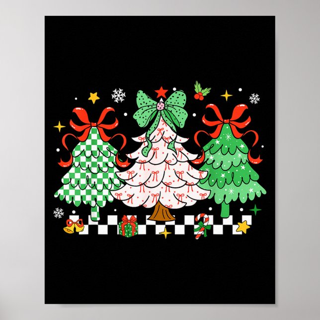 Affiche Christmas Tis The Season Coquette Bow Christmas Tr (Devant)