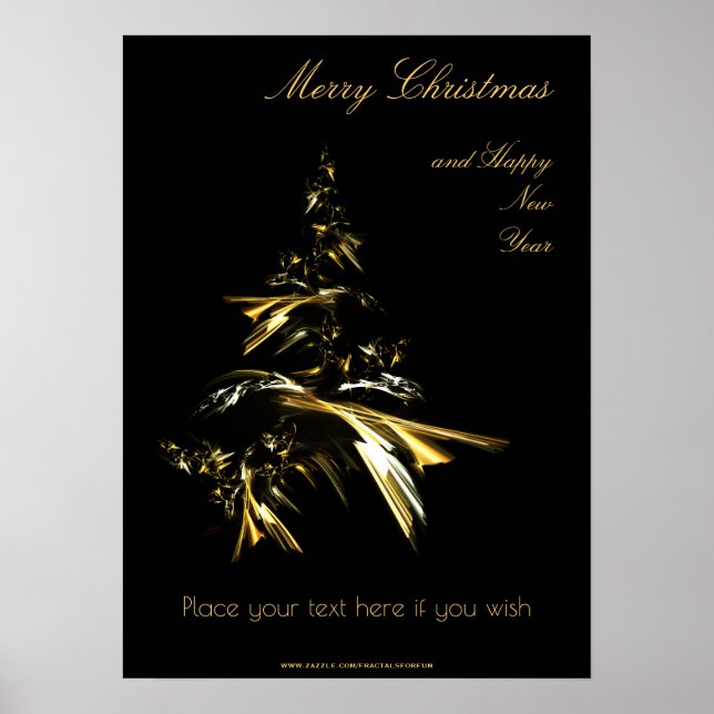 Affiche Christmas Tree on black 001 (Devant)
