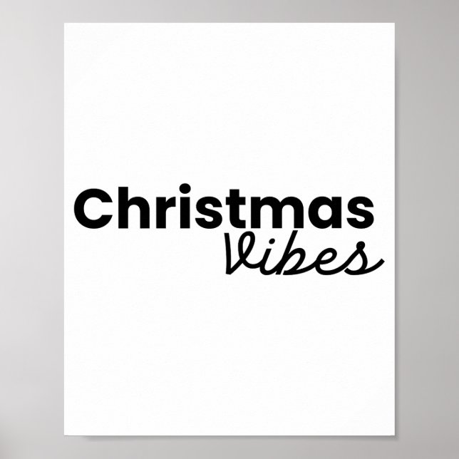 Affiche Christmas Vibes Modern Minimalist Trendy Styli Shi (Devant)