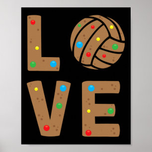 Affiche Christmas Volleyball Love Santa Claus Xmas Team Sp