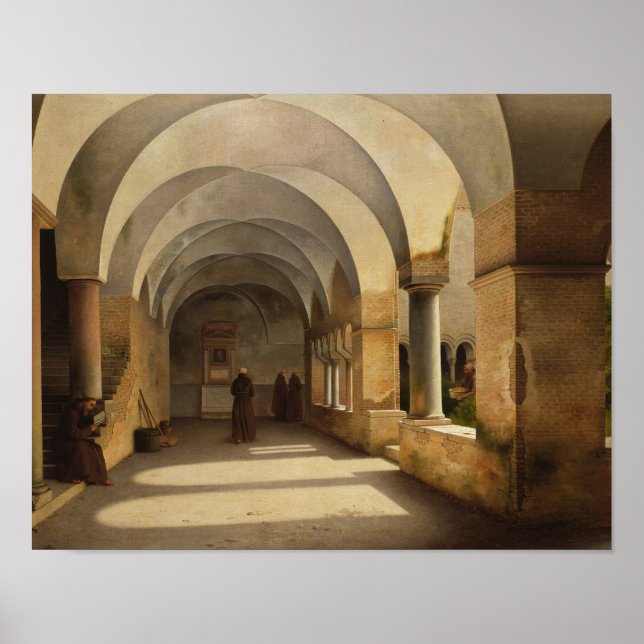 Affiche Christoffer Wilhelm Eckersberg - Les Cloîtres (Devant)