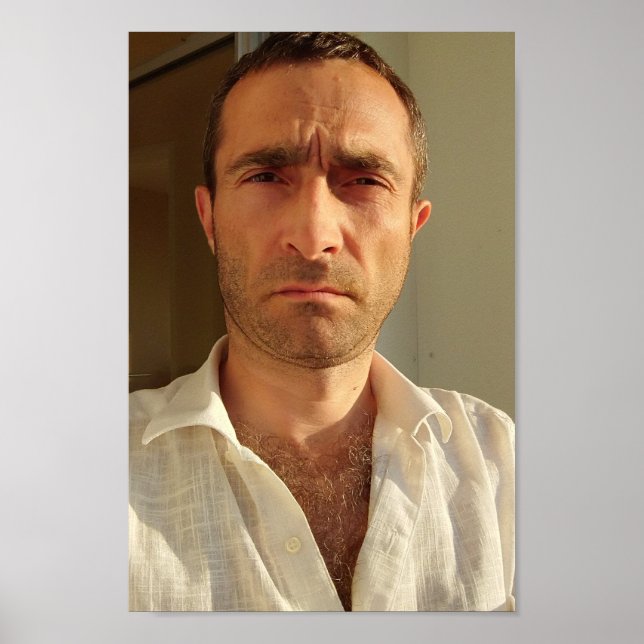 Affiche Christophe LEROY - Chemise blanche balcon (Devant)