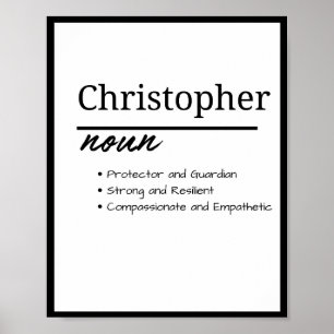 Affiche Christopher, Petit Nom Personnalisé Définition