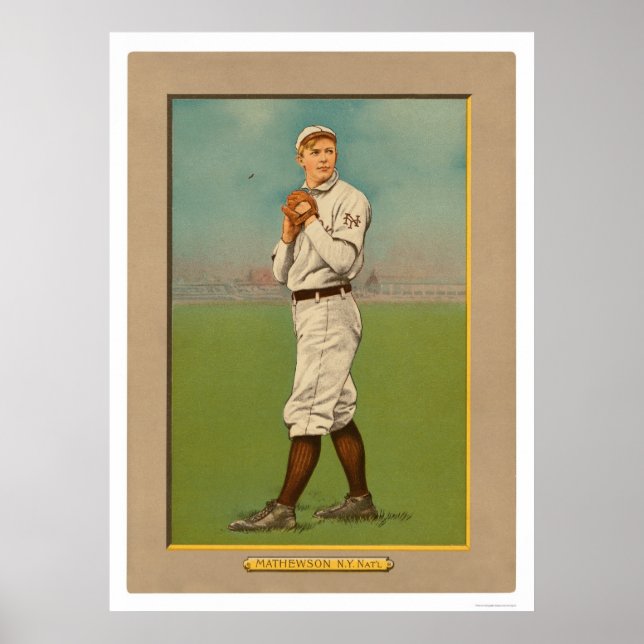 Affiche Christy Mathewson Giants Baseball 1911 (Devant)
