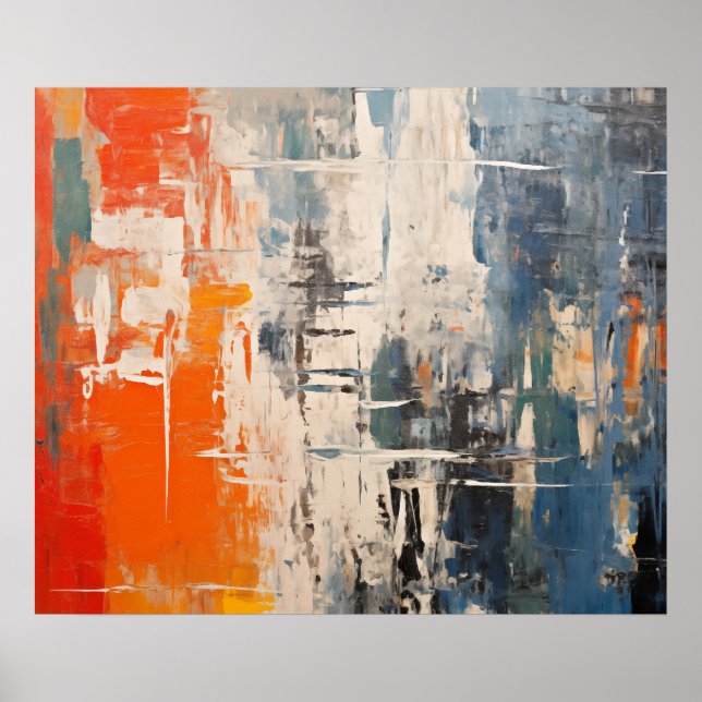 Affiche Chromatic Crossroads Abstract Digital Painting (Devant)