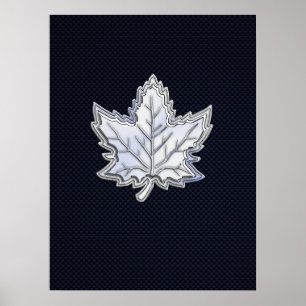 Affiche Chrome Comme Maple Leaf Fibres de carbone Impressi