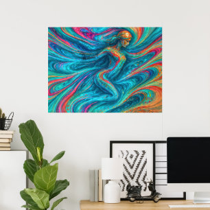Affiche "Chromisca" - Portrait d'enceinte fluide