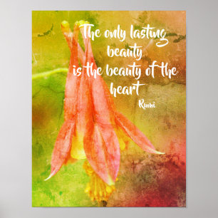 Affiche Chronique de beauté durable Citation Rumi inspira