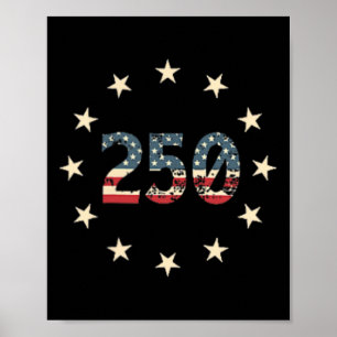 Affiche Chronologie de 250 ans 1776–2026 Historique patrio