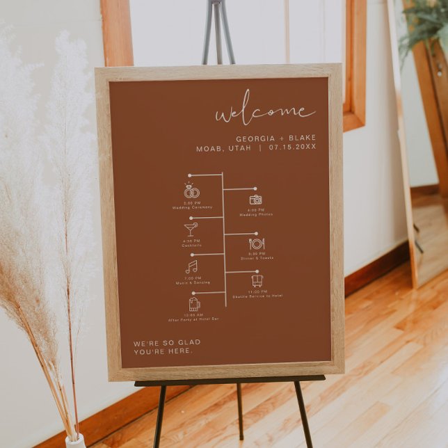 Affiche Chronologie de l'icône du Mariage de la terrasse B (Créateur téléchargé)