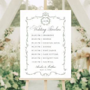 Affiche Chronologie de mariage classique moderne français