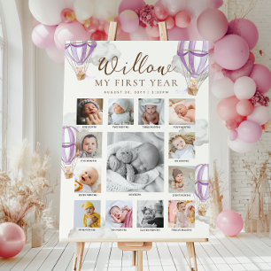 Affiche Chronologie de photos pour le premier anniversaire