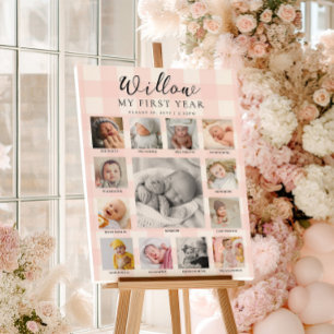 Affiche Chronologie de photos pour le premier anniversaire