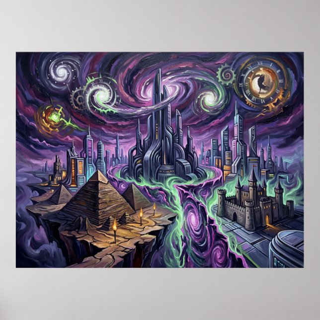Affiche Chronopolis Nuit Étoilée Marvel Paysage (Devant)