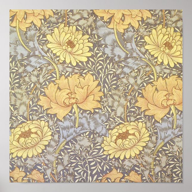 Affiche Chrysanthème Fleurs de Maman William Morris (Devant)