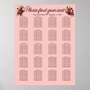 Affiche Chrysanthème romantique sur Gossamer Pink