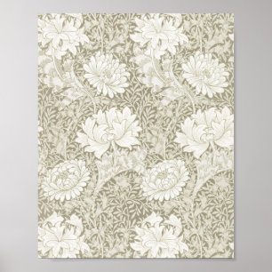 Affiche Chrysanthemum Ivory, William Morris