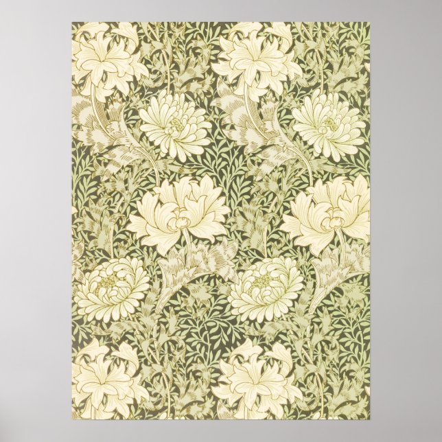 Affiche Chrysanthemum Motif William Morris 1877 (Devant)