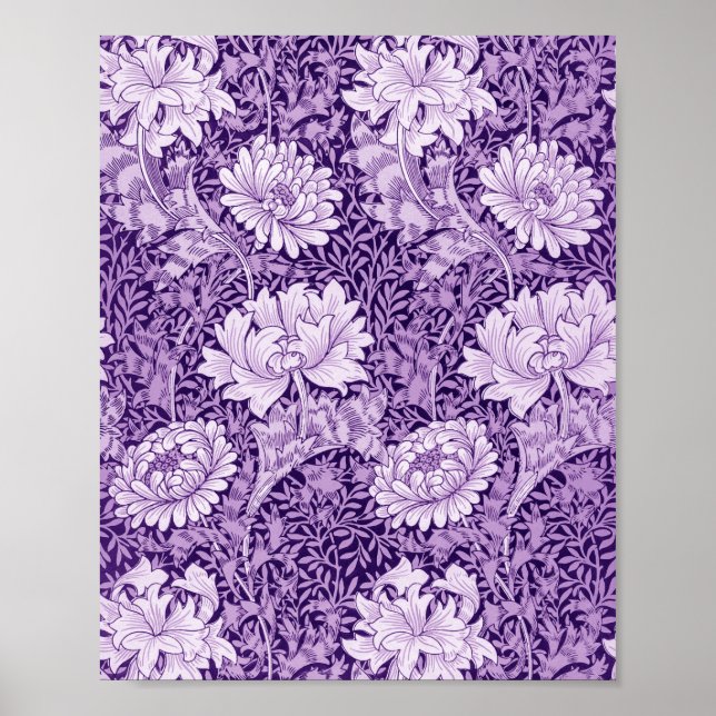 Affiche Chrysanthemum Purple, William Morris (Devant)