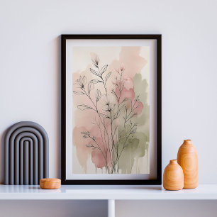 Affiche Chuchotements de prairie automnale Fleur sauvage